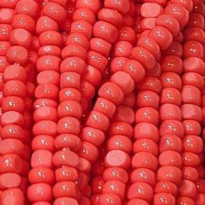 Perles Charlotte Cut 11/0 L. Corail opaque (2 facettes parfaites) 1 écheveau, grand teint, matériau de broderie, fournitures pour bijoux, coupes authentiques premium vintage