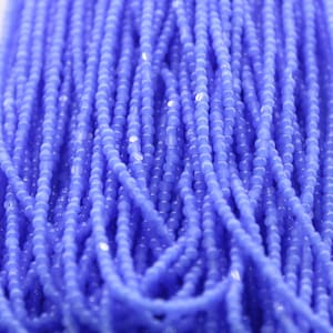 11/0 Charlotte Cut Beads, Opal Blue, Full Hank, 1/3/5 Hanks, Preciosa Beads, Embroidery Beads, Jewelry Finding, AAA Quality, 32010