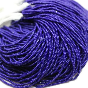 13/0 Charlotte Cut Beads. Op. Dark Blue . 1/3/5 Hanks Preciosa Ornella Beads,Embroidery Beads,Craft Supply,Jewelry Findings