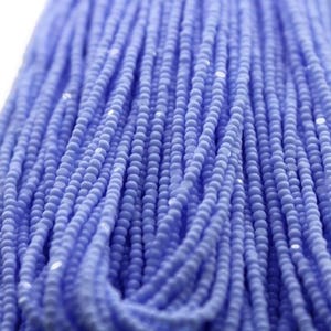 11/0 Charlotte Cut Beads, Lavender Blue Opaque, Full Hank, 1/3/5 Hanks, Preciosa Beads, Embroidery Beads, Jewelry Finding, AAA Quality,33000