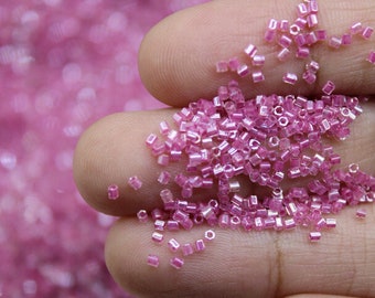 Miyuki Hexagon Cut, 15/0, Ruby Pink Luster, Japanese Seed Beads, 10/20/50 Grams, Hex Cut Beads, Miyuki Beads, Embroidery Material, 340