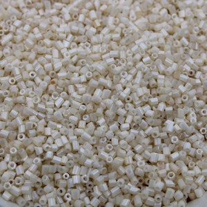 11/0 2 Cut Seed Beads, L.Peach Frosted , 20/50/100 Grams Packs, Embroidery making, Economical Jewelry Making. Indian Hex Cut. Hexagon Beads.