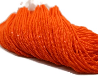 13/0 Cuentas de corte Charlotte, Naranja opaco, 1/3/5 Hanks Preciosa Ornella Cuentas, Cuentas de bordado, Suministro artesanal, Hallazgos de joyería