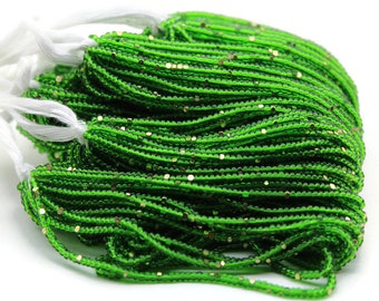 11/0 Charlotte Cut Beads, Tr. L. Green con Gold Gleams. 1/3/5 Hanks Preciosa Ornella Cuentas, Cuentas de bordado, Suministro artesanal, Hallazgos de joyería