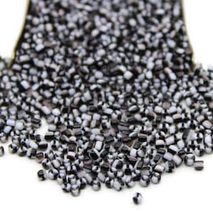 11/0 Contas de Semente Listradas em Preto e Branco, Pacote de 20/50/100 Gramas, Contas de Bordado, Contas de Joias, Material para Artesanato, Contas Rondelle, Contas de Semente Indianas