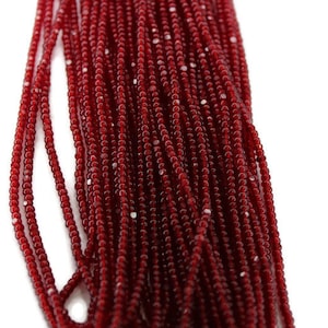 11/0 Perles coupées Charlotte Tr. Rouge foncé (2 facettes parfaites) 1/3/5 Hanks, Matériel de broderie, Fourniture de bijoux, vintage Premium True Cuts
