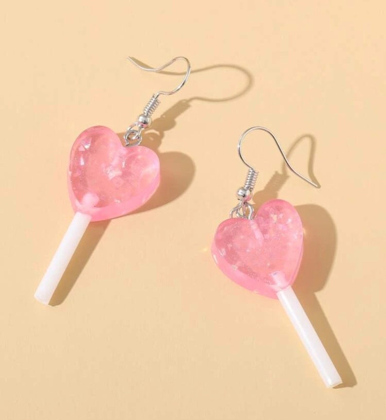 Pink lollipop earrings