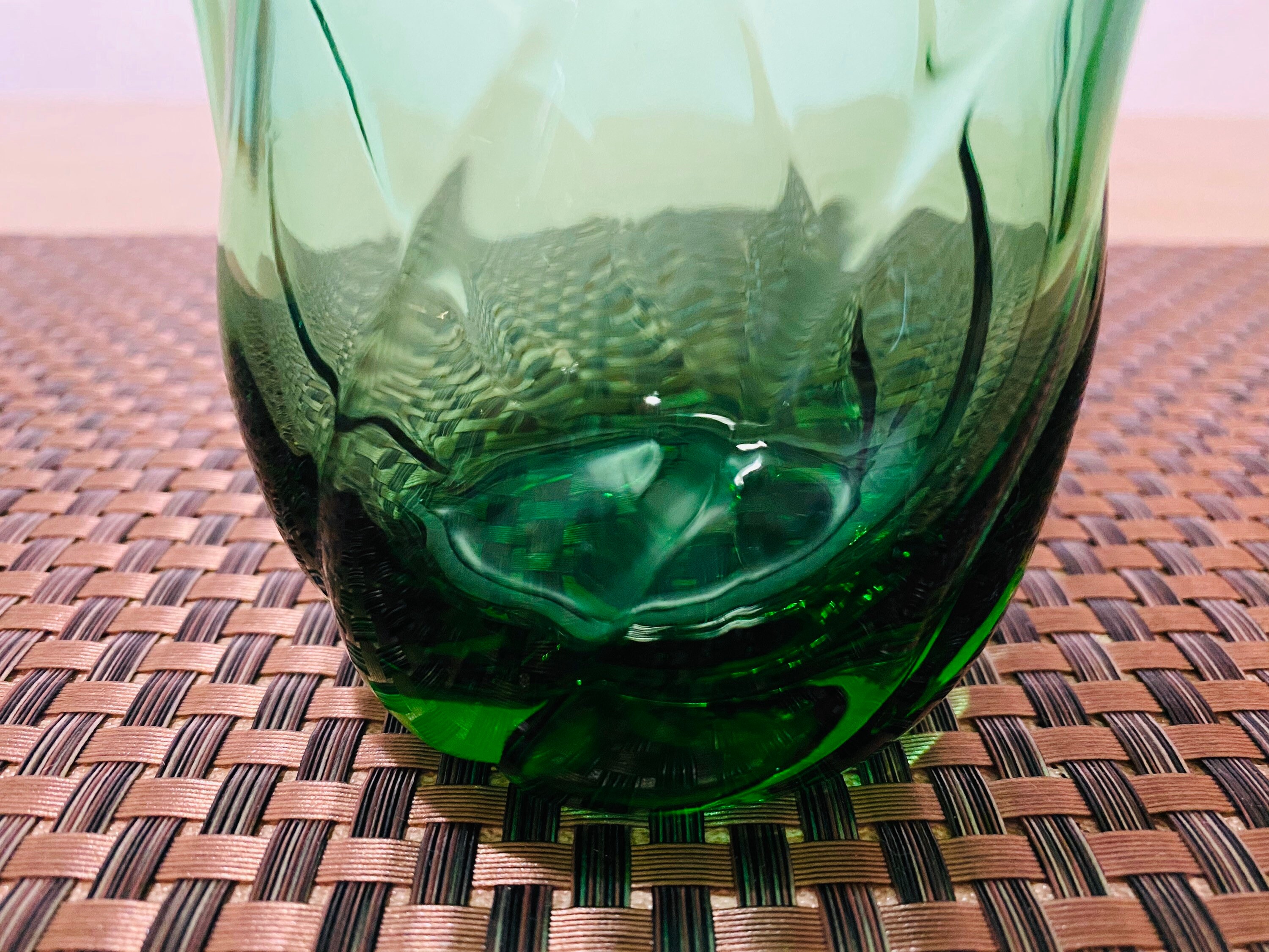 Set of 6 Vintage Anchor Hocking Forest Green Tumbler Glasses - Etsy