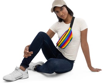 Queer Pride Rainbow Tote Bag: LGBTQ+ Reusable Shoulder Bag