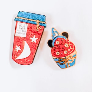 Collab with darling. by. design : contains mickey cupcake and coffee pin
