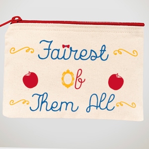 Snow White Cosmetic Bag, Snow White Bag, Disney Cosmetic Bag,Fairest of them All Bag, Zipper Bag, Cosmetic Bag, Disney Accessories