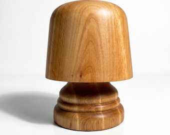 Round Hat Block Style 51 on Stand - Millinery Form, Wooden Display - 14 Sizes - 4 Wood Finishes