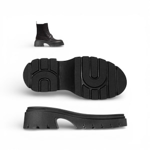 Semelles en caoutchouc pour bottes femme – Semelles antidérapantes pour la fabrication de chaussures (pointures US 6-11 / EU 36-41)