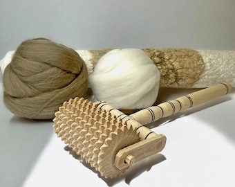 Wet Felting Tools for DIY Felt - Handmade Eco-Friendly Wooden Roller