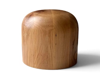 Round Hat Block Style 52 –  Wooden Open Crown Flat Top | Millinery Form for Cowboy, Boater & Structured Hats | 14 Sizes