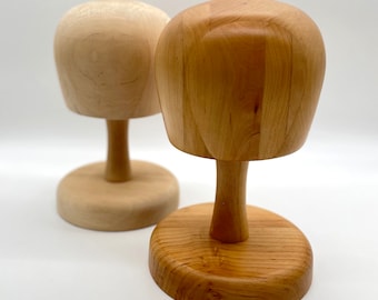 Hat Holder, Wig Stand, Wood Hat Block, Hat Stand Display