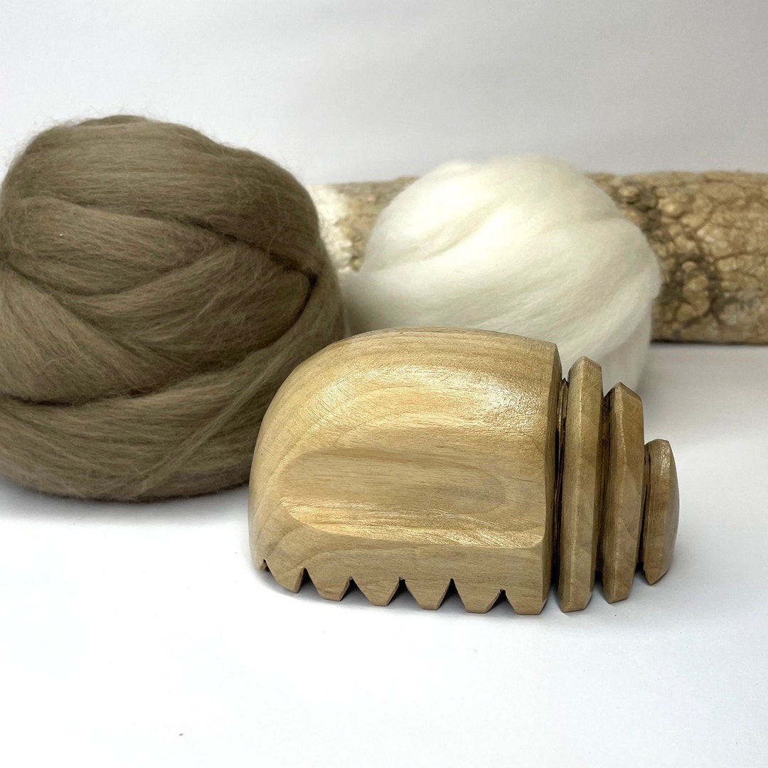 Wet Felting Tools for DIY Felting, Wooden Rollers With Grooves for