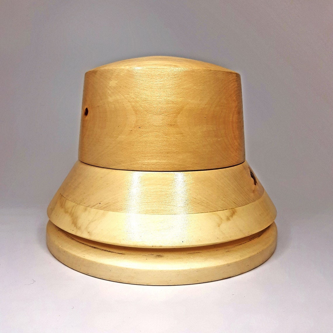 Wood Hat Blocks Round Crown Block Bucket Hat Block Hat Mold Etsy