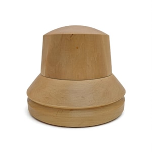 Millinery Hat Block – Wooden Crown Mold for Bucket & Cloche Hats - Ideal for Professional and DIY Hatmakers