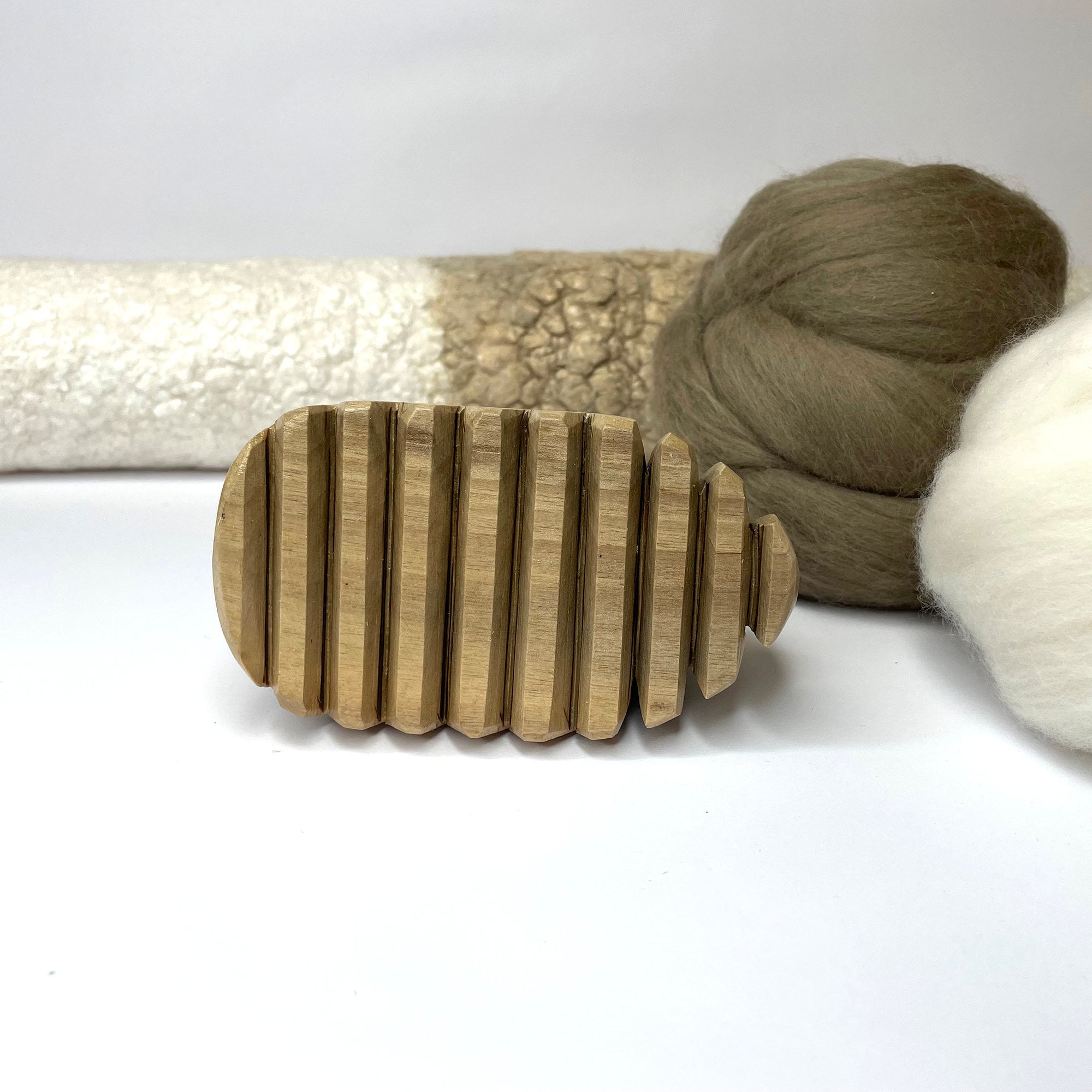 Wooden Tools Hand Felting Roller, Equipment Wet Felting Wool