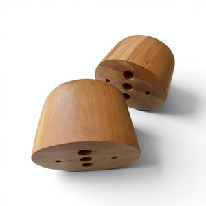 Regular & Long Oval Hat Block Style 51 – Wooden Open Crown Millinery Form for Fedora, Trilby, Felt Hats | 14 Sizes - 4 Wood Finishes