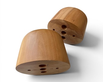 Regular & Long Oval Hat Block Style 51 – Wooden Open Crown Millinery Form for Fedora, Trilby, Felt Hats | 14 Sizes - 4 Wood Finishes
