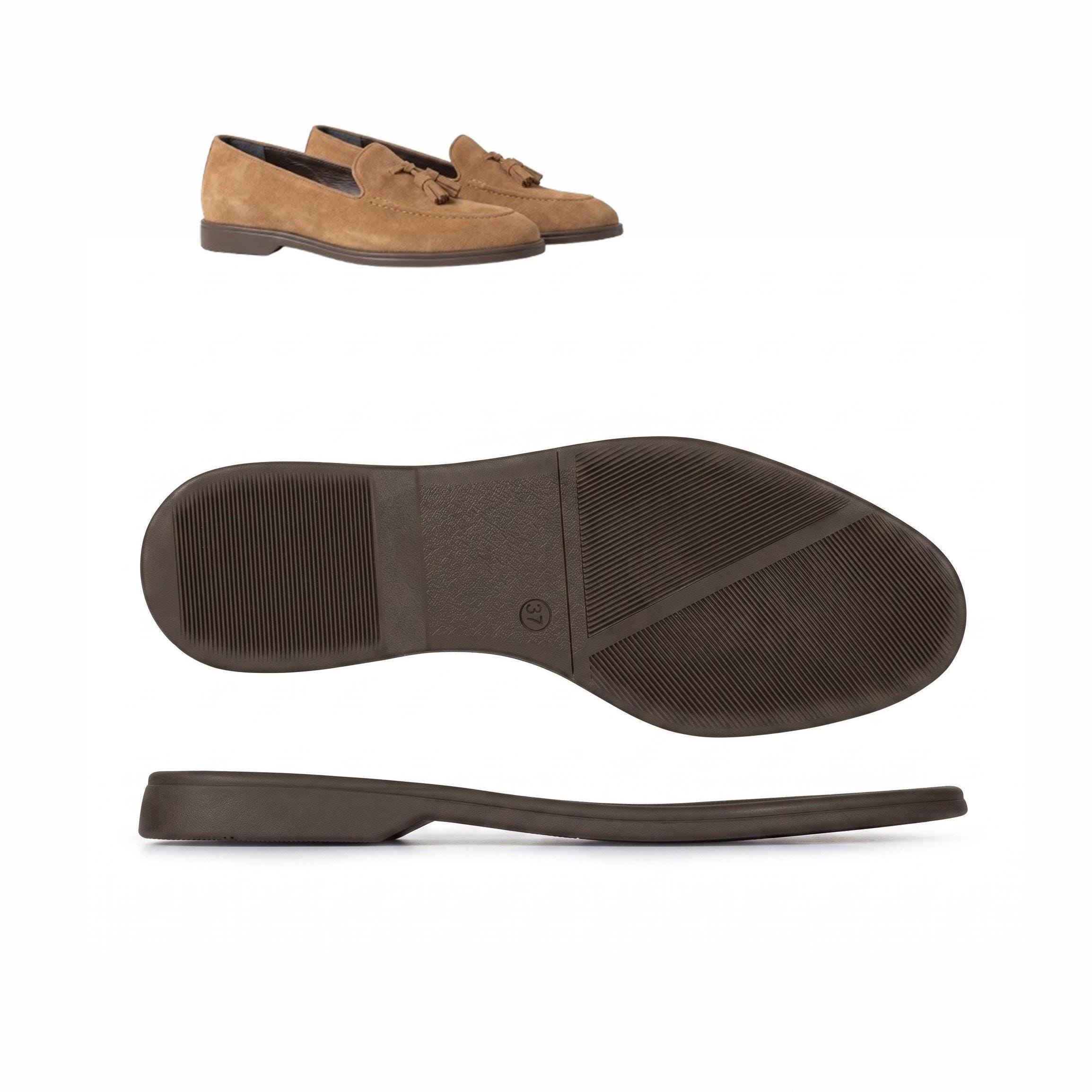 Rubber Shoe Soles for DIY Loafers & Flats, Women's Non-Slip Outsoles (US 6-11 EU 36-41)
