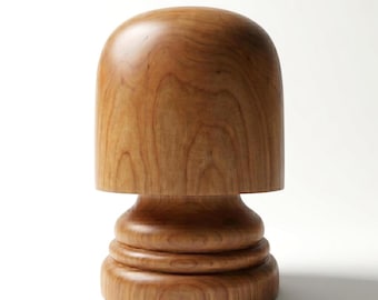 Regular & Long Oval Hat Block Style 52 on Stand – Handmade Wooden Millinery Tool for Hat Making - 14 Sizes - 4 Wood Finishes