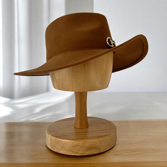 Handmade Wooden Hat Block Stand, Millinery Display Tool, Wig  display picture 1