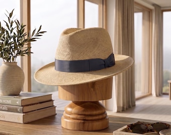 Wooden Hat Display Stand for Fedora, Cowboy & Panama Hats, Wig Holder, Luxury Home Decor - 4 Wood Finishes