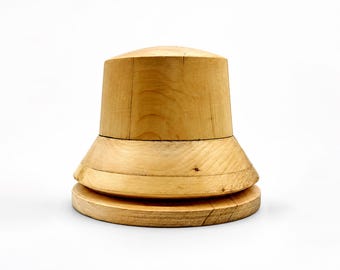 Cloche & Bucket Hat Block Wooden Crown Mold for Millinery Hat Making - 14 Sizes - 4 Wood Finishes