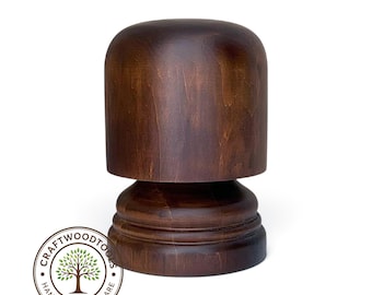 Wooden Hat Block on Stand – Handmade Millinery Tool for Hat Making - 14 Sizes - 4 Wood Finishes