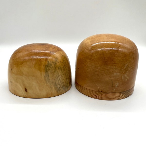 Wooden Hat Block Round, Custom Hat Blocks, Wood Form, Crown Block Oval