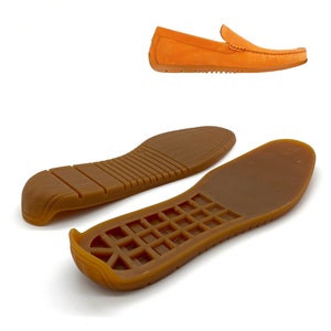 Moccasin Soles for Diy Shoes, Rubber Non Slip Shoe Sole Men Sizes US 7-12/ EU 40-45