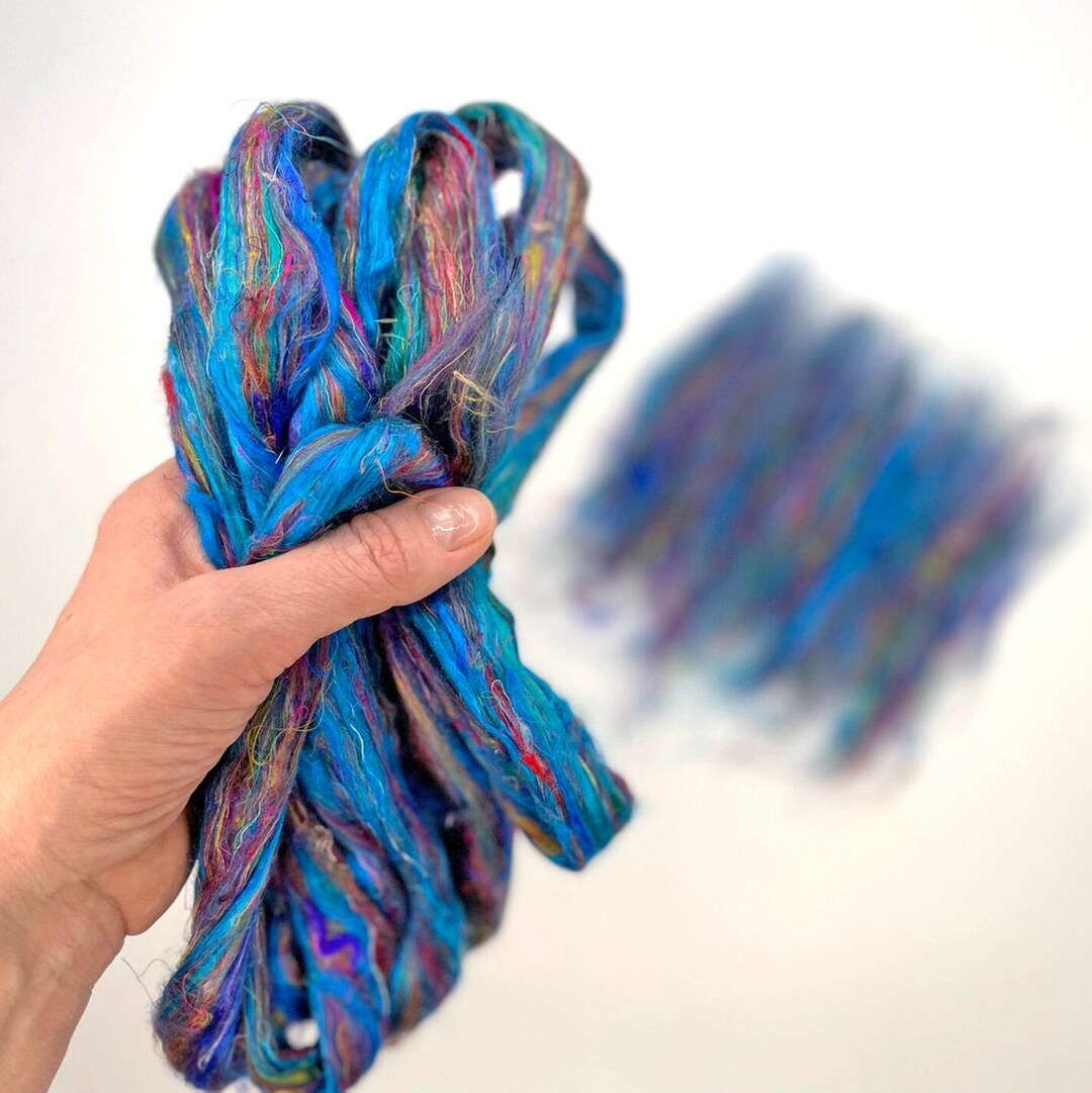 Sari Silk Roving Art Batt Pure Silk for Wet Nuno Felting and - Etsy