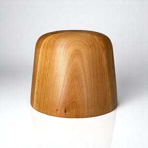 Open Crown Wooden Hat Block: Millinery Tool for Fedora, Trilby, Cloche