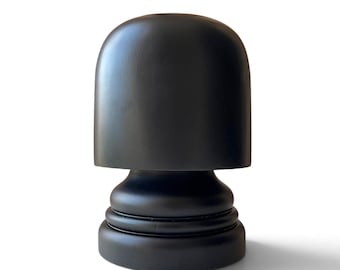 Round Hat Block Style 51 on Stand - Millinery Form, Wooden Display - 14 Sizes - 4 Wood Finishes