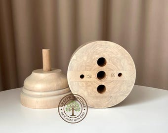 丸型帽子型（スタイル52＆51） – 木製オープンクラウンフラットトップ