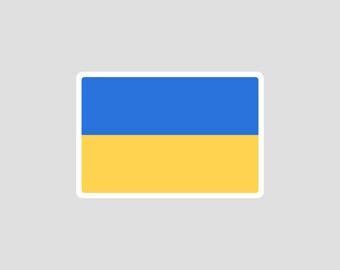 Sticker Ukraine Emblem 3D Resin Domed Gel Ukraine Flag Vinyl Decal Car Laptop