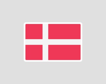 Denmark Map Flag Label Car Bumper Sticker Decal 5/'/' x 5/'/'