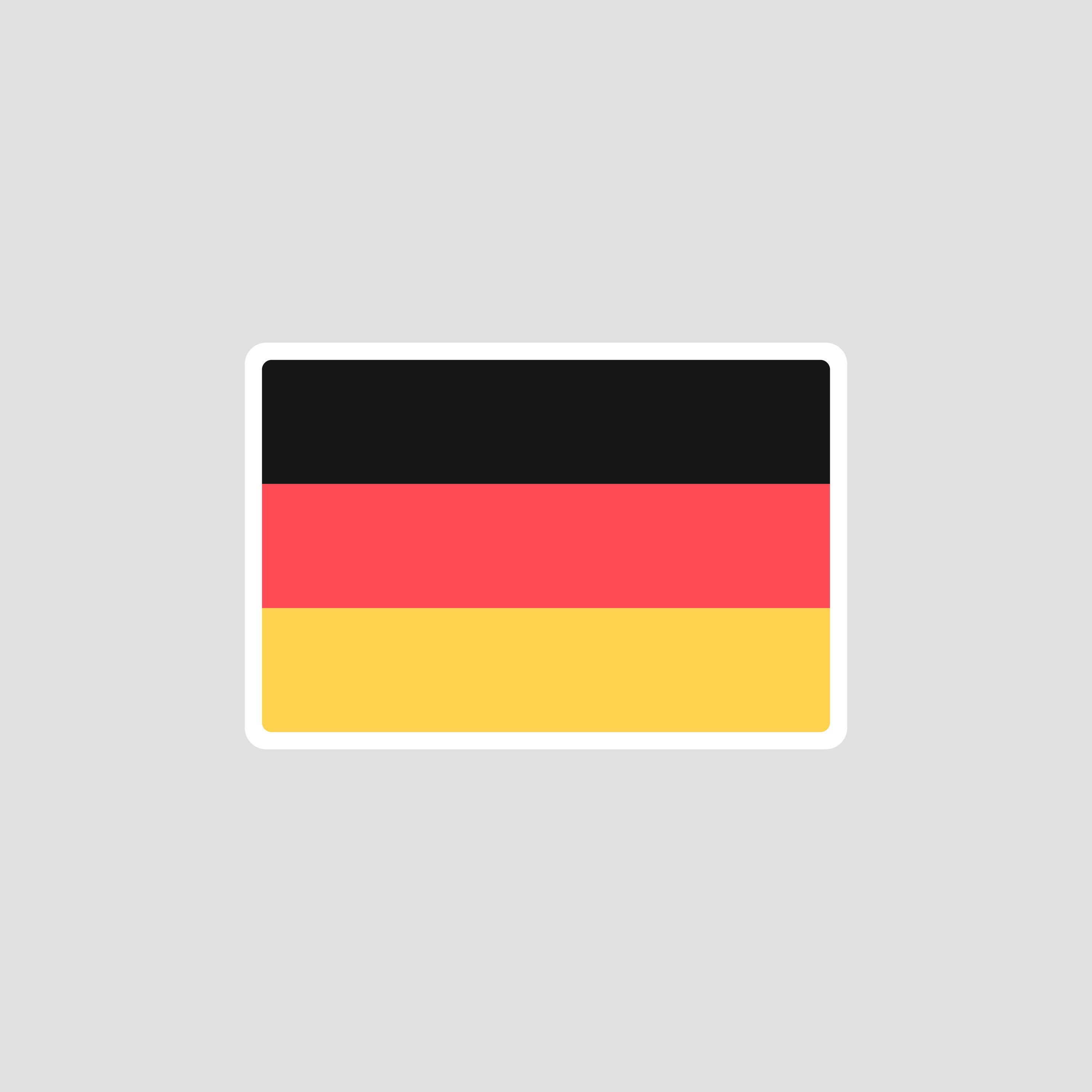 All3DStickers Aufkleber Deutschland Flagge 8 x Flaggen von
