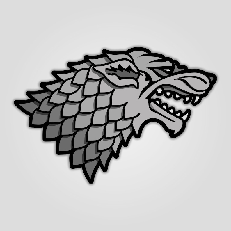 Game of Thrones Sticker House Stark Emblem | Etsy