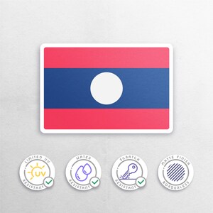 Laos Flag Sticker