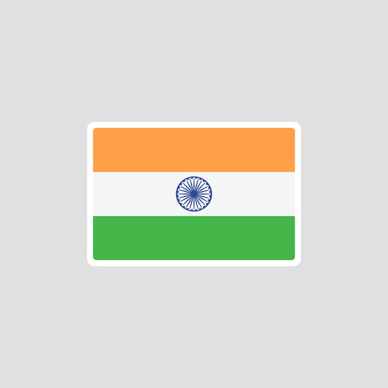 India Flag Sticker incl. 2 Etsy