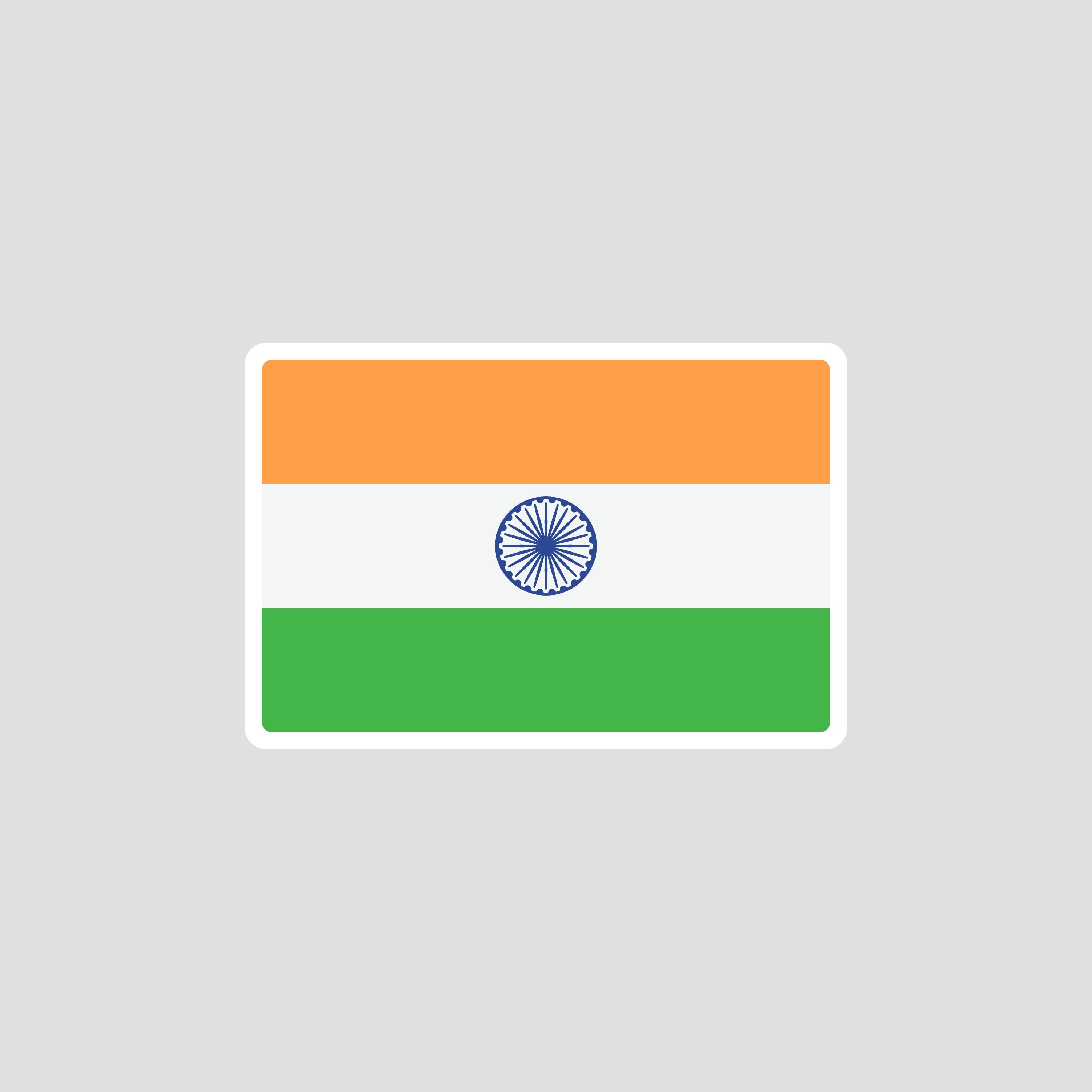 India Flag Sticker incl. 2 Etsy