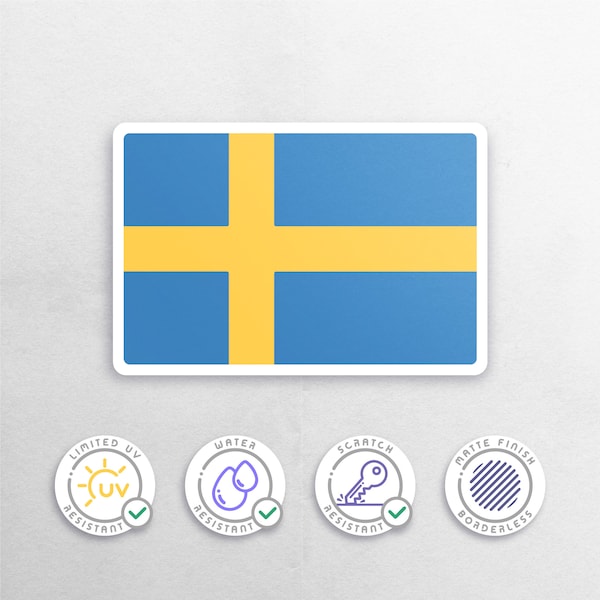 Bandera de Suecia Pegatina