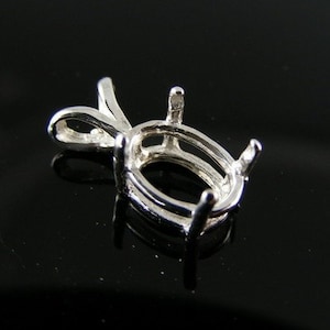 DP74 Pendant Setting Sterling Silver, 8X6 MM Oval Stone