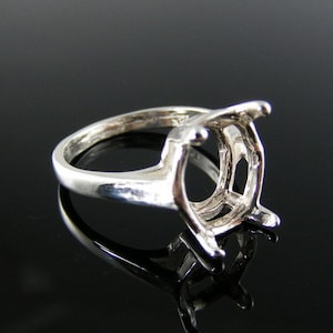 3925 Ring Setting Sterling Silver Size 5, 11X9MM Oval Stone
