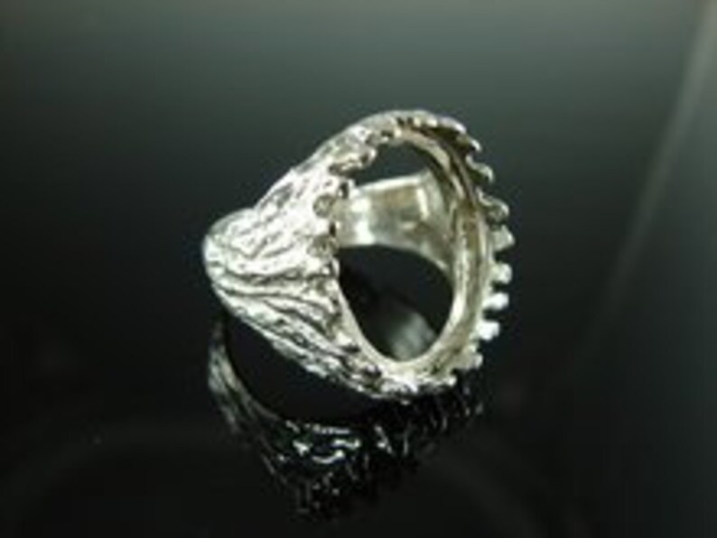 6072 Mens Ring Setting Sterling Silver Size 9 20x15 Oval Etsy
