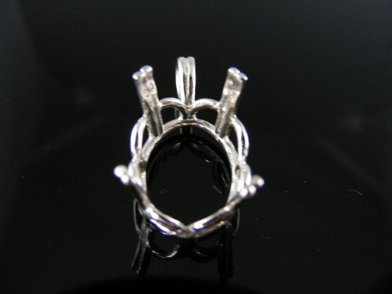 DP32 Pendant Setting Sterling Silver 16X12MM Oval Stone